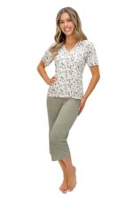 Naisten viskoosipyjama – Melisa 3/4 - Image 2