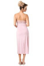 Pitkä elegantti yöpaita – Jasmine Long, roosa - Image 3